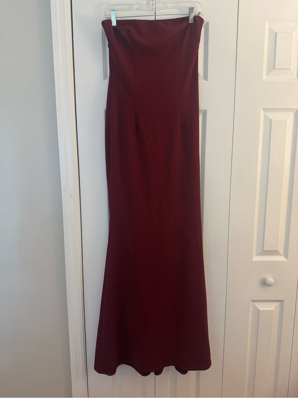 Katie May Strapless Maxi Dress in Burgundy